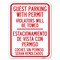 Signmission Guest Parking with Permit Violators Will Be Towed Estacionamento De Visita Con Permis, A-1824-23926 A-1824-23926 - alternate 1